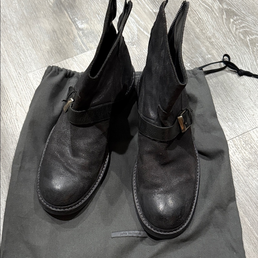 John Varvatos Ellis Moto Leather Boots, Size 9 NWOT